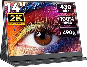 Amazon.co.jp: Upperizon モバイルモニター 14インチ 2K IPS